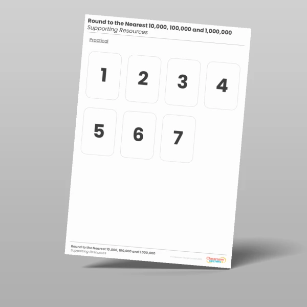 An image of the Round to the Nearest 10,000, 100,000 and 1,000,000 Supporting Resource Resource