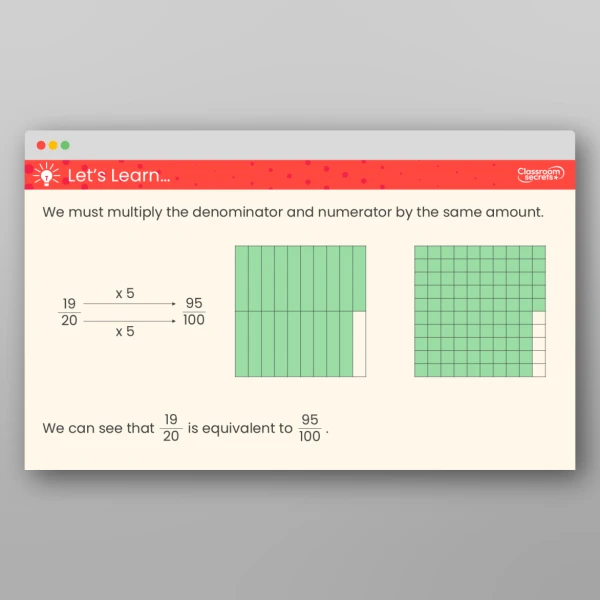 An image of the Decimal and Fraction Equivalents Teaching PPT Resource