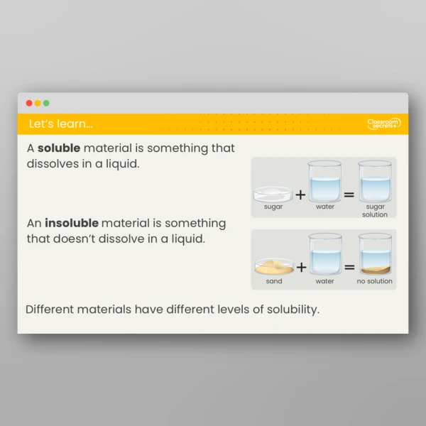 An image of the Lesson 2: What is Dissolving? Investigation Resource