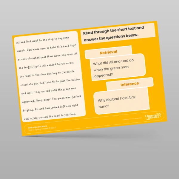 An image of the Spring 2 Week 5 Wake Up and Work Resource