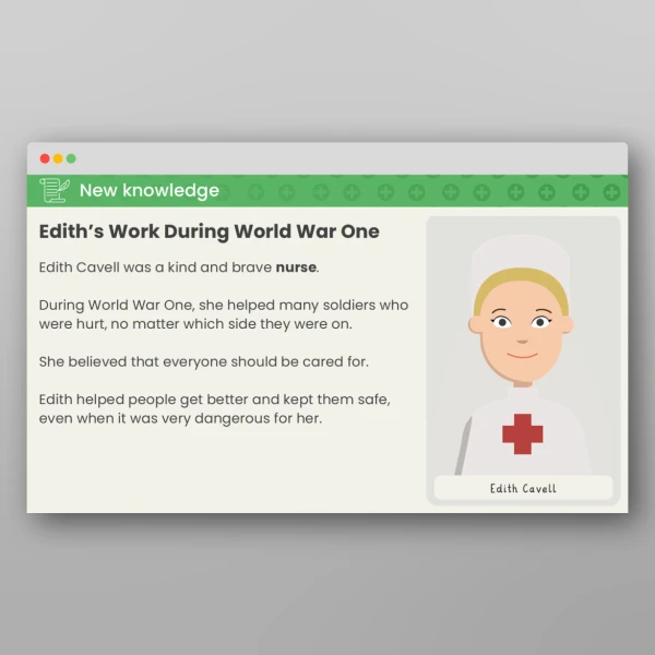 An image of the Lesson 4: Who Was Edith Cavell? PPT Resource