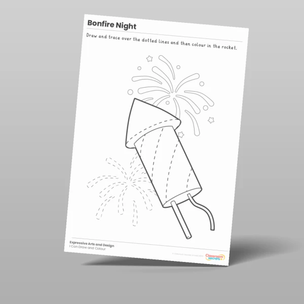 An image of the Bonfire Night I Can Colour and Draw Activity Resource