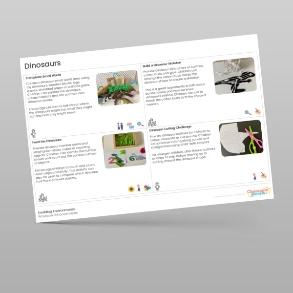 An image of the Dinosaurs Provision Enhancements Resource