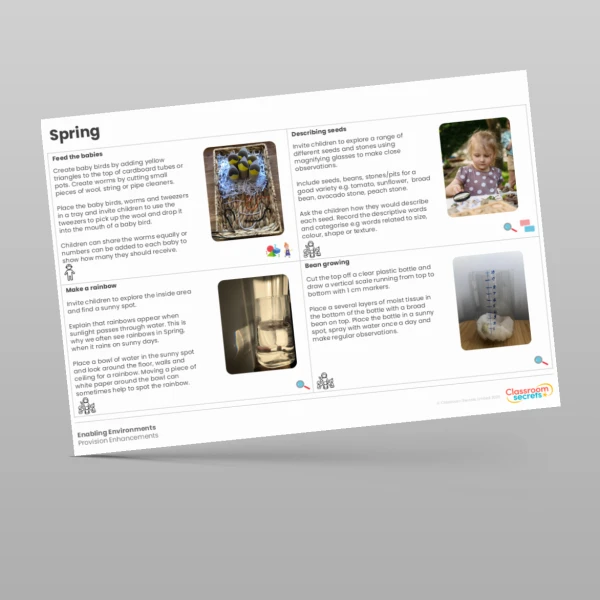 An image of the Spring Provision Enhancement Planning Resource