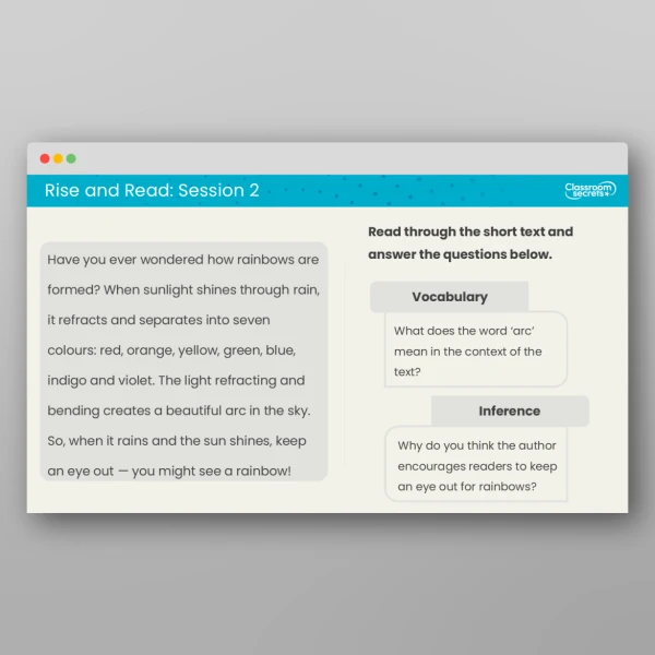 An image of the Rise and Read Set 3 Resource