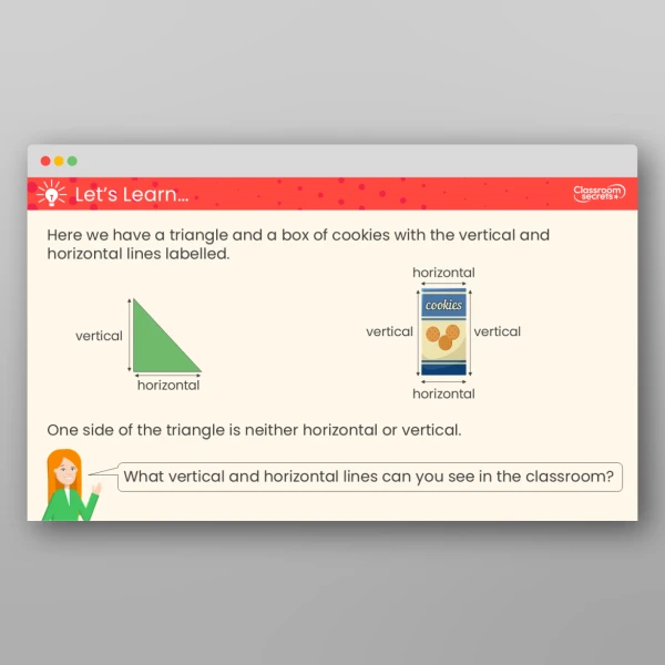 An image of the Horizontal and Vertical Teaching PPT Resource