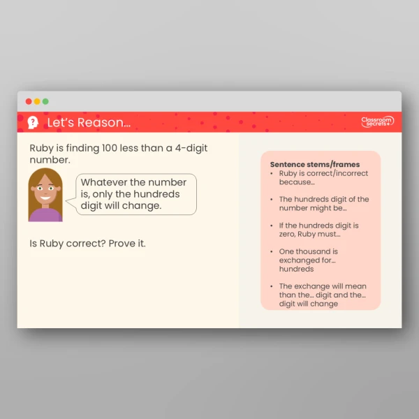 An image of the Find 1, 10, 100 1,000 More or Less Teaching PPT Resource