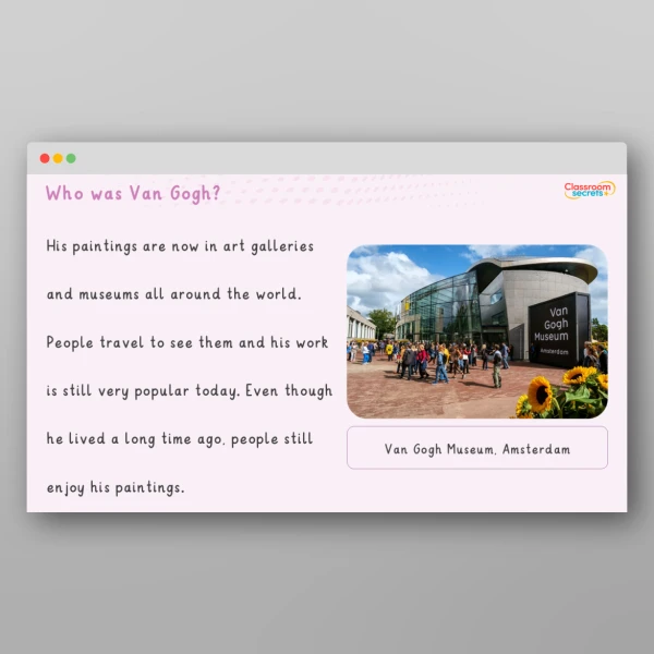 An image of the Van Gogh Inspired Art Activity Resource