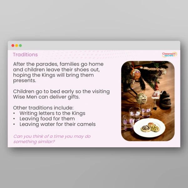 An image of the Three Kings Day (Spain) Whole School Assembly Resource