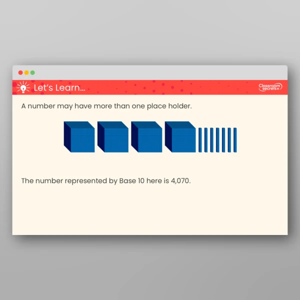 An image of the Represent Numbers to 10,000 Teaching PPT Resource