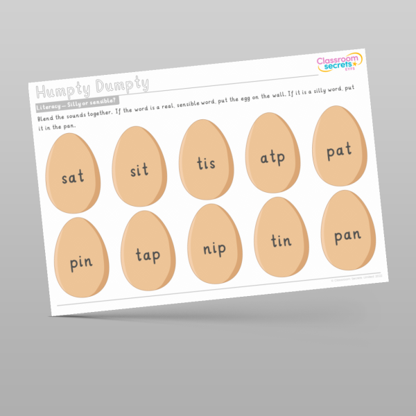 Eyfs Humpty Dumpty Silly Or Sensible Resource | Classroom Secrets