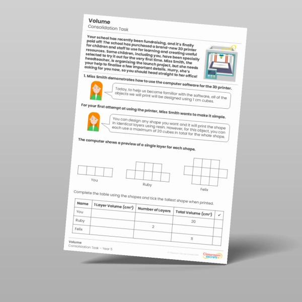 An image of the Volume Consolidation Task Resource