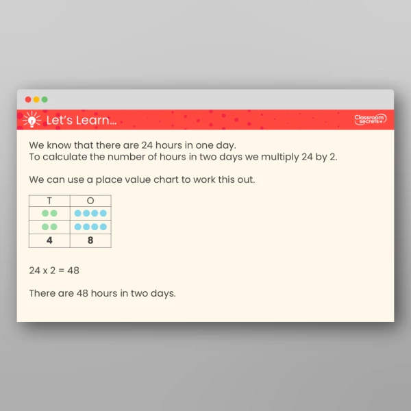 An image of the Days and Hours Teaching PPT Resource