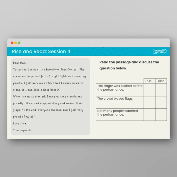 An image of the Rise and Read Eurovision Resource