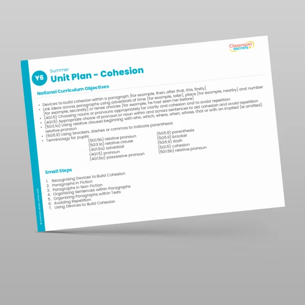 An image of the Cohesion Unit Plan Resource