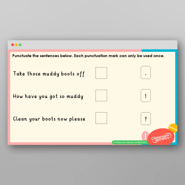 An image of the All Four Sentence Types Teaching PPT Resource