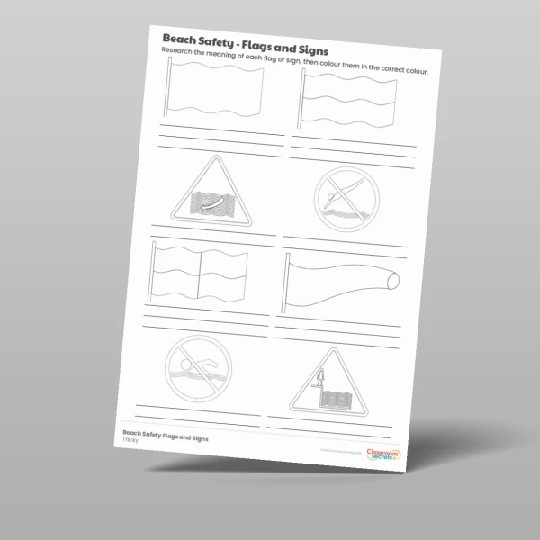 An image of the Beach Safety Flags and Signs Resource