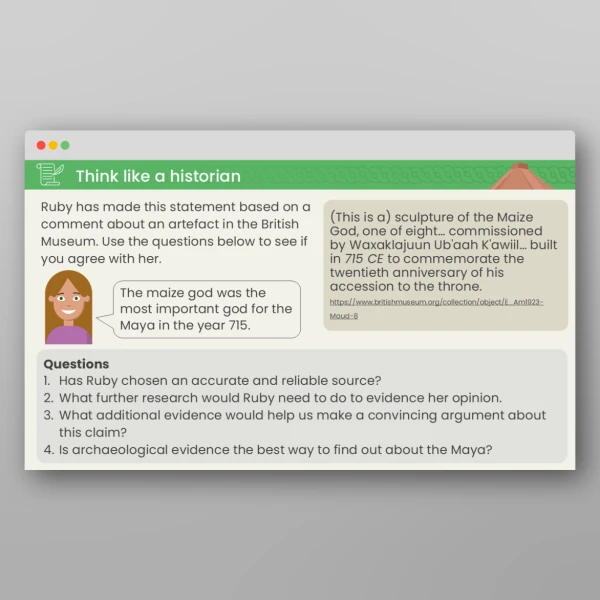 An image of the Lesson 3: Where Did the Maya Get their Food from? PPT Resource