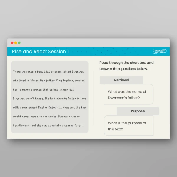 An image of the Rise and Read St Dwynwen's Day Resource