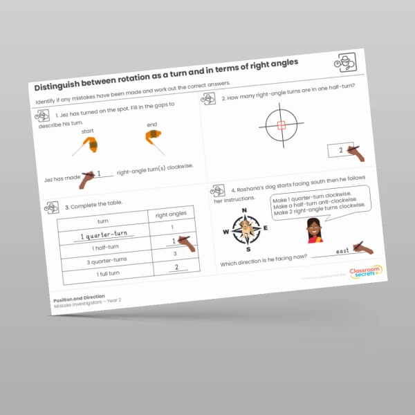An image of the Position and Direction Mistake Investigators Resource