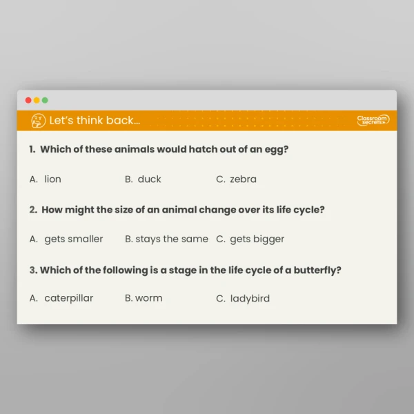An image of the Lesson 2: What is a Life Cycle? Resource
