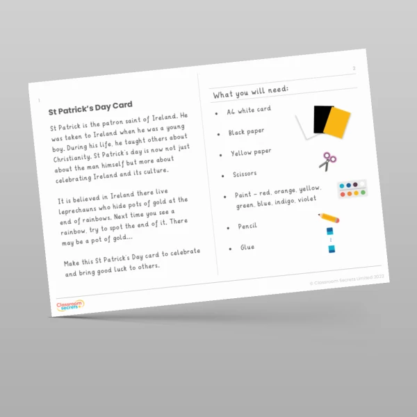 An image of the Reading Skills - St. Patrick's Day Card Resource