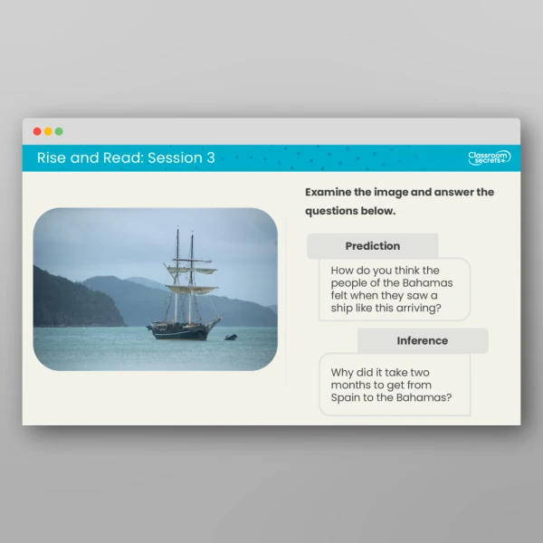 An image of the Rise and Read Christopher Columbus Resource