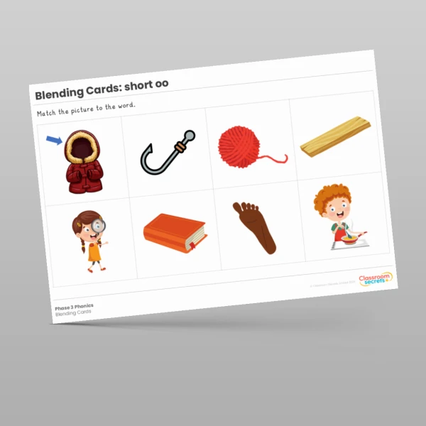An image of the Blending Cards: short oo Resource
