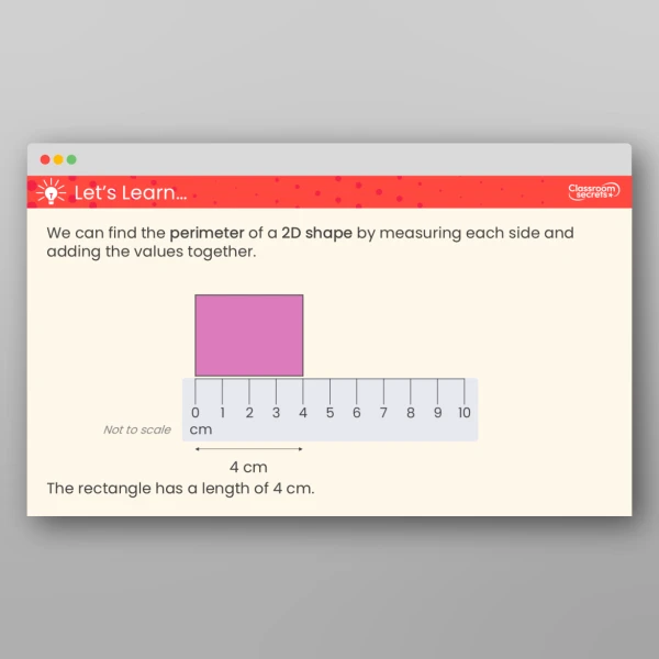 An image of the Measure Perimeter Teaching PPT Resource