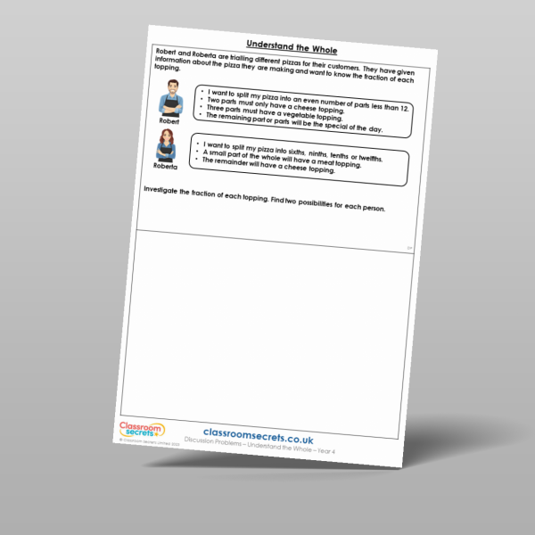 Year 4 Understand The Whole Discussion Problem Resource | Classroom Secrets