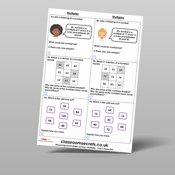 Year 5 Multiples Reasoning And Problem Solving Resource | Classroom Secrets
