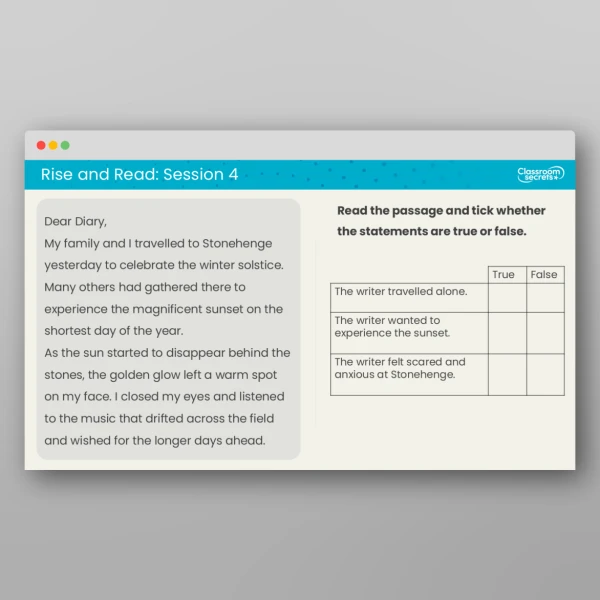 An image of the Rise and Read Winter Solstice Resource