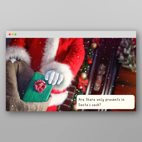 An image of the Christmas I Wonder Discussion Prompts Resource