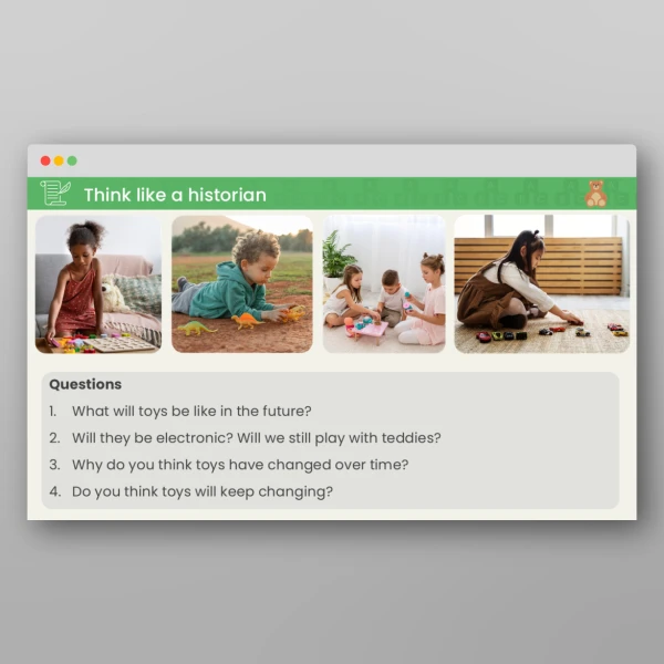 An image of the Lesson 1: What Are Toys Like Today? PPT Resource