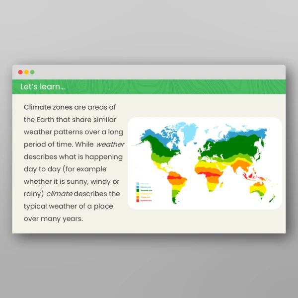 An image of the Climate Zones Geography PPT Resource