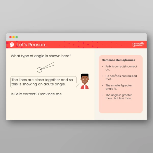 An image of the Classify Angles Teaching PPT Resource