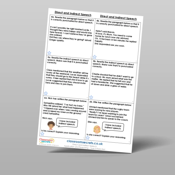 An image of the Direct and Indirect Speech Application and Reasoning Resource