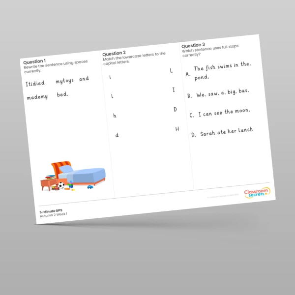 An image of the Free 5-Minute GPS Autumn 2 Week 1 Resource