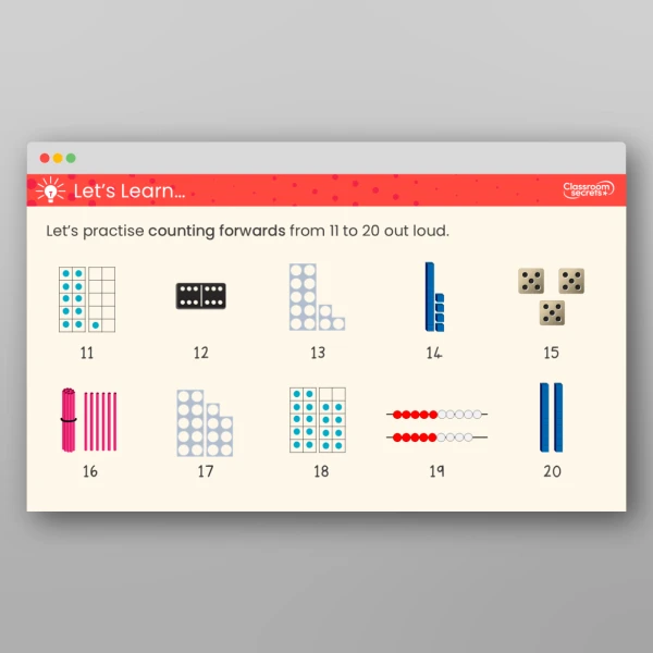 An image of the Count within 20 Teaching PPT Resource