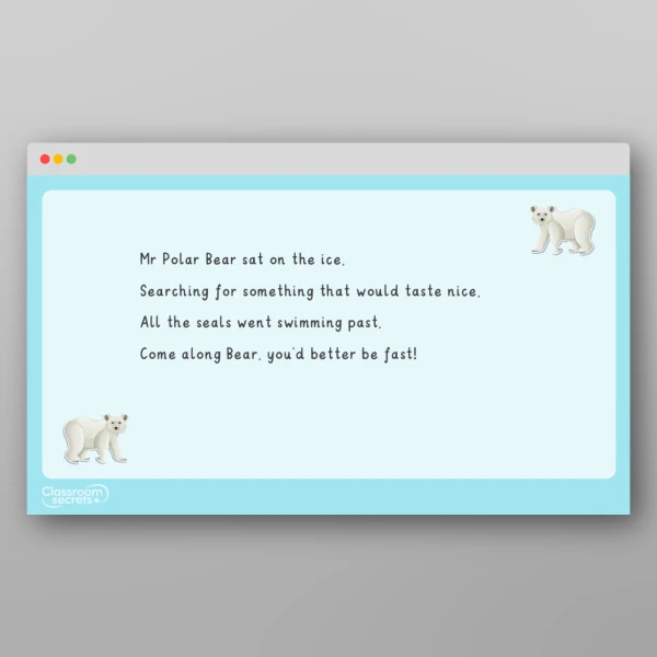 An image of the Amazing World - Polar Regions Rhyme Resource