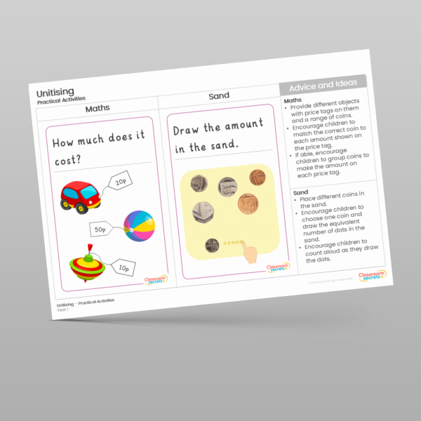 Unitising Worksheet Year 1 Unitising Practical Activity Resource | Classroom Secrets
