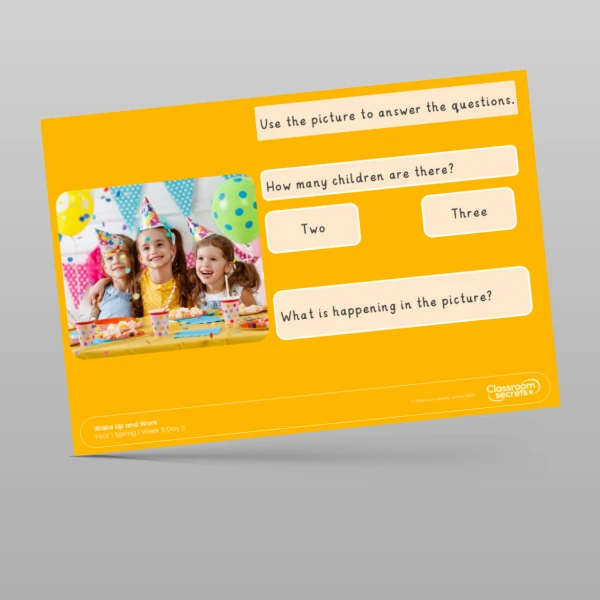 An image of the Spring 1 Week 5 Wake Up and Work Resource