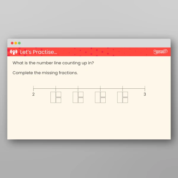 An image of the Number Lines with Mixed Numbers Teaching PPT Resource