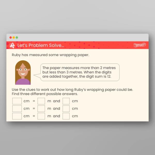 An image of the Equivalent Lengths (Metres and Centimetres) Teaching PPT Resource