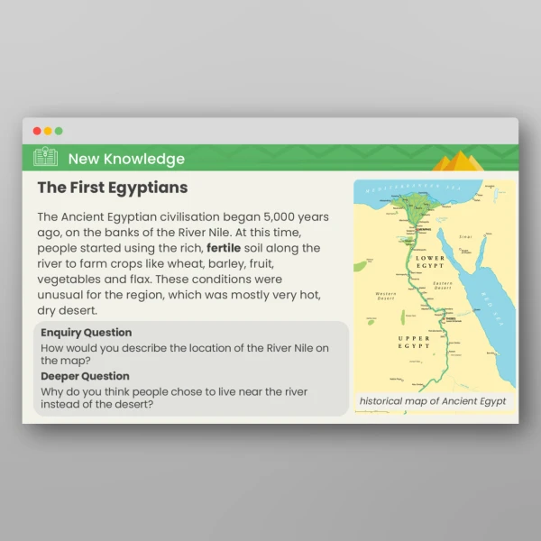 An image of the The Ancient Egyptians What Were the Three Egyptian Kingdoms? PPT Resource
