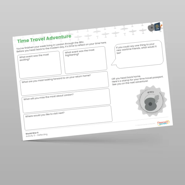An image of the Time Travel Adventure - World War II Resource