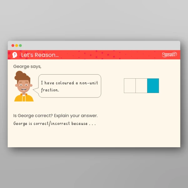An image of the Non-Unit Fractions Teaching PPT Resource