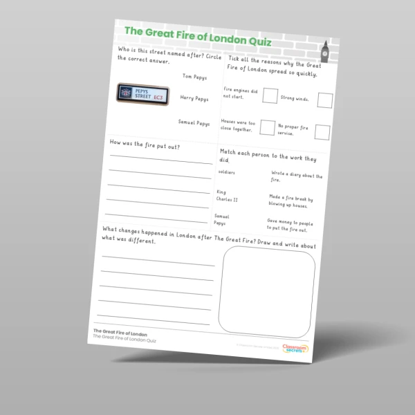 An image of the History Topic Quizzes Resource
