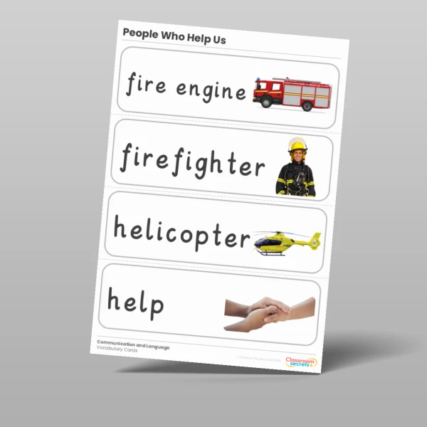 An image of the People Who Help Us Vocabulary Cards Resource