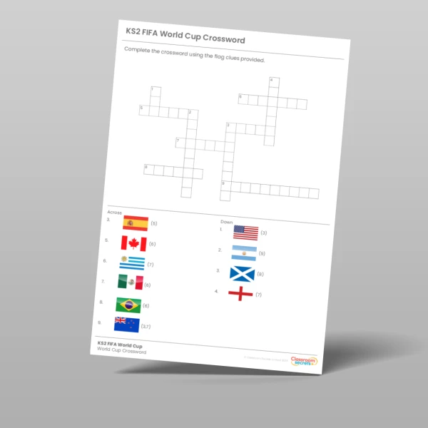An image of the FIFA World Cup Crossword Resource